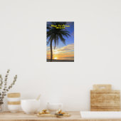 Palm Tree Sunrise Playa Del Carmen Mexico Poster (Keuken)