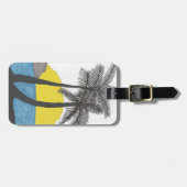 Palm Tree Sunrise Silhouette Bagagelabel (Voorkant horizontaal)