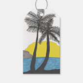 Palm Tree Sunrise Silhouette Cadeaulabel (Voorkant)