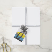 Palm Tree Sunrise Silhouette Cadeaulabel (Met Touw)