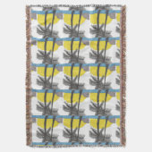 Palm Tree Sunrise Silhouette Deken (Voorkant Verticaal)