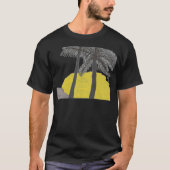 Palm Tree Sunrise Silhouette Mannen Tshirt (Voorkant)