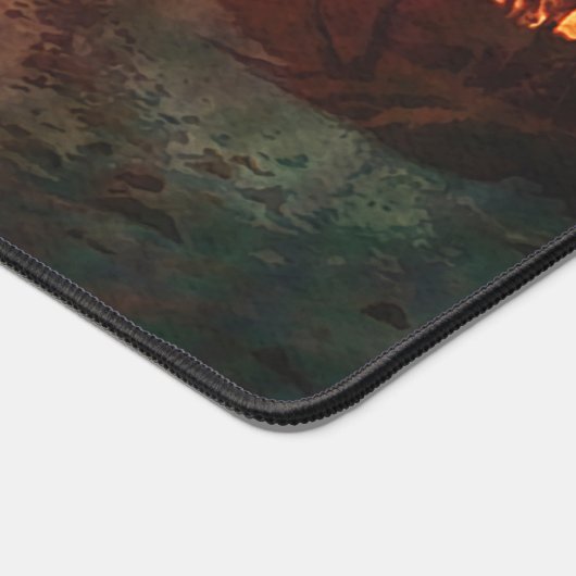 Palm Tree Sunset Beach Desk Mat (Hoek)