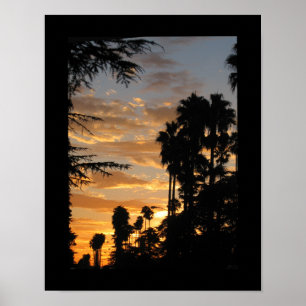 Palm Tree Sunset Los Angeles 11x14 Poster