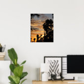 Palm Tree Sunset Los Angeles Poster (Thuiskantoor)