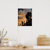 Palm Tree Sunset Los Angeles Poster (Keuken)
