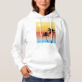 Palm Tree Sunset Silhouette Hoodie (Voorkant)