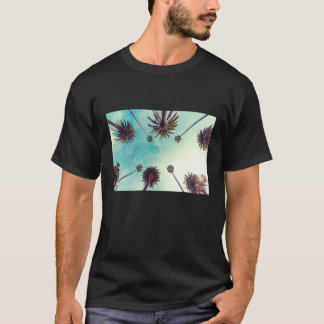 Palm Tree Sunset Tropical Beach California Vacatio T-shirt