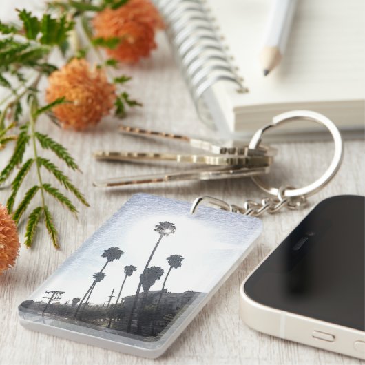 Palm Tree Sunshine Sketch Sleutelhanger (Voorkant Rechts)