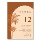 Palm Tree Terracotta Cream Boho Zitkaart Kaart (Voorkant)