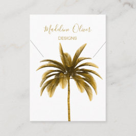 Palm Tree Terracotta Modern Ketting Display Visitekaartje