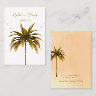 Palm Tree Terracotta Modern Ketting Display Visitekaartje
