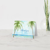 Palm Tree Thank You Card Bedankkaart (Voorkant)