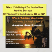 Palm Tree Tiki Vrijgezellenfeest Brunch Kaart (Voorkant / Achterkant)