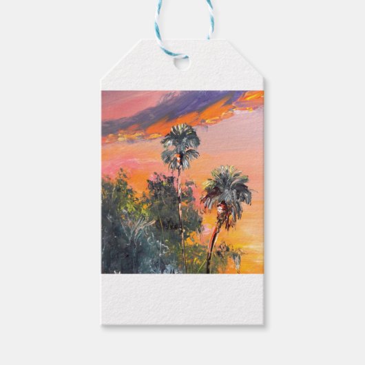 Palm Tree Topjes - Vuurlucht Cadeaulabel (Voorkant)