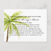 Palm Tree Tropical Baby shower Book Card Library Uitnodiging Briefkaart (Voorkant)