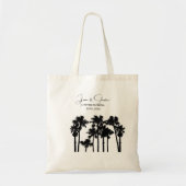 Palm Tree Tropical Beach Bruiloft Welkom Tote Bag (Voorkant)