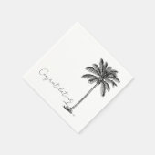 Palm Tree Tropical Beach Minimale felicitaties Servet (Hoek)