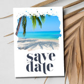 Palm Tree Tropical Beach Wedding Save The Date