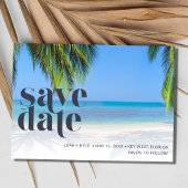 Palm Tree Tropical Beach Wedding Save The Date