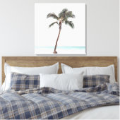 Palm Tree Tropical Coastal Summer Canvas Pr (Insitu (Slaapkamer))