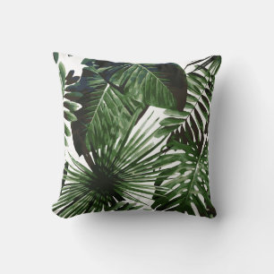 Palm Tree Tropical Cushion White en Green Kussen