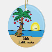 Palm Tree Tropical Hawaiian Kerstversier Keramisch Ornament (Links)