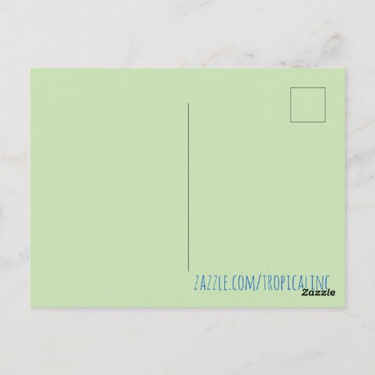 Palm Tree Tropical Island Briefkaart (Achterkant)