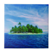 Palm Tree Tropical Isle Tegeltje (Voorkant)