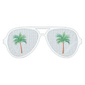 PALM TREE TROPICAL NOVELTY SUNGLASSEN AVIATOR ZONNEBRIL (Voorkant)
