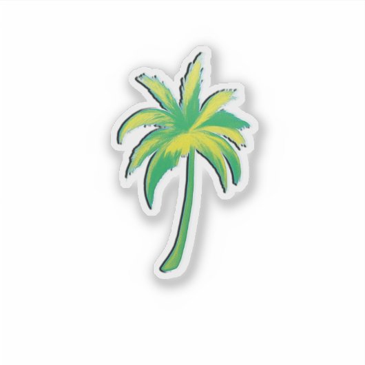 Palm Tree - tropical palm tree sticker (Voorkant)