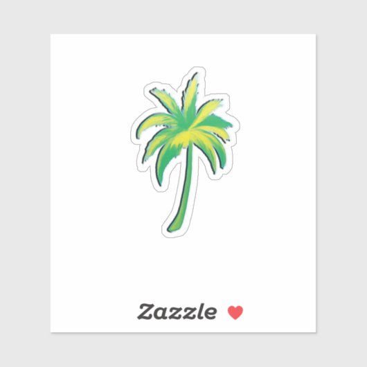 Palm Tree - tropical palm tree sticker (Vel)