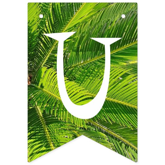 Palm Tree Tropical Party Luau Bunting Banner (Tweede vlag)