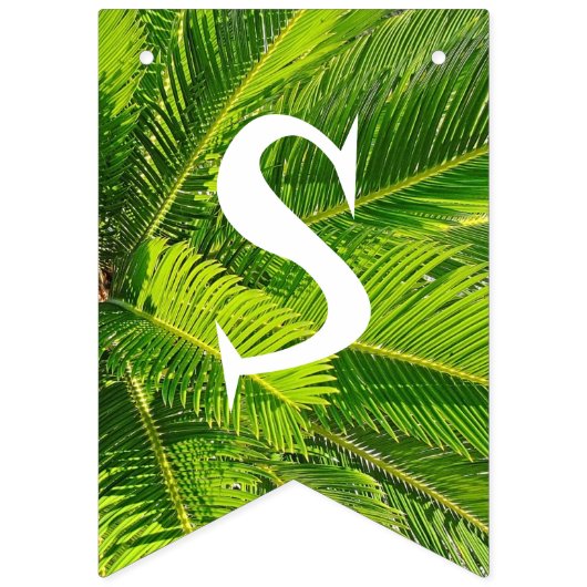 Palm Tree Tropical Party Luau Bunting Banner (Derde vlag)