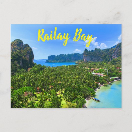 Palm Tree Tropical Thailand Island Bay Briefkaart (Voorkant)
