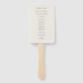 Palm Tree Tropical Wedding Custom Programma Handwaaier (Achterkant)