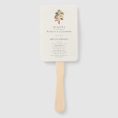 Palm Tree Tropical Wedding Custom Programma Handwaaier (Voorkant)