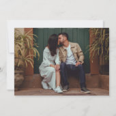 Palm Tree Tropische foto strand bruiloft Save The Date (Achterkant)