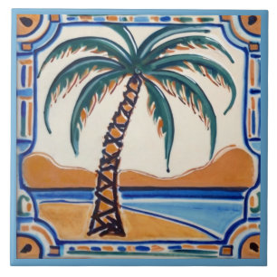 Palm Tree tropische vakantie strand huis decor Tegeltje