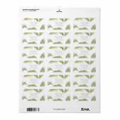 Palm Tree trouwadreslabel Etiket (Full Sheet)