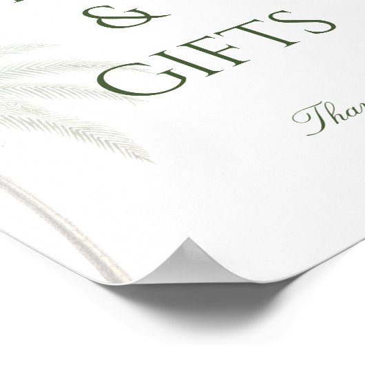  Palm Tree Trouwkaarten & Geschenken Poster (Hoek)