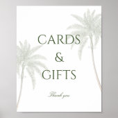  Palm Tree Trouwkaarten & Geschenken Poster (Voorkant)