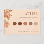 Palm Tree Trouwkleding Gastenjurk Code Kaart (Voorkant)