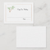 Palm Tree Trouwstoel / Escort Kaart Plaatskaartje (Voorkant / Achterkant)