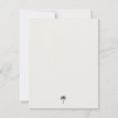 Palm Tree Typografie Clean Elegant Save the Date Kaart (Achterkant)