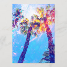 Palm Tree-uitnodiging, Notecard, Briefpapier