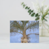 Palm Tree Vakantie Groeten Briefkaart (Staand voorkant)