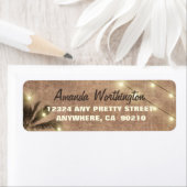 Palm Tree Vintage bruiloft retour adres labels (Insitu)