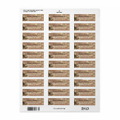 Palm Tree Vintage bruiloft retour adres labels (Full Sheet)