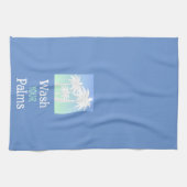 Palm Tree Was uw Palms Beach Island Blue Ombre Theedoek (Horizontaal)